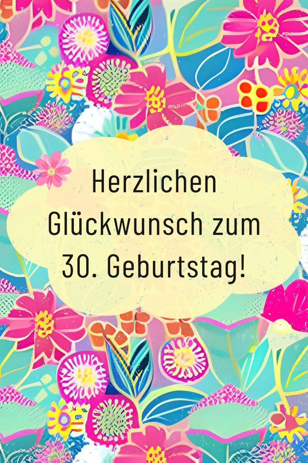 herzlichen glueckwunsch zum 30 geburtstag frau bild mit bluemen